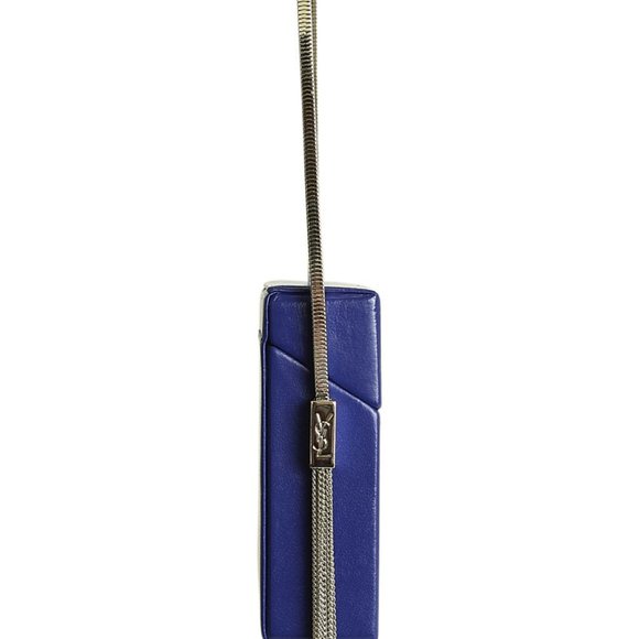 Yves Saint Laurent Smoking Box Purple Leather Crossbody Bag  202331 - Picture 4 of 12
